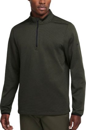 Nike Therma-FIT Victory 1/4 Zip Men's Golf Pullover ON SALE - Green, Size: Small