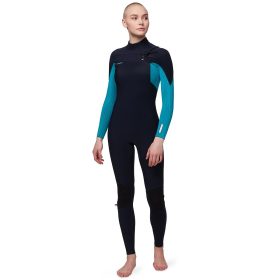 O'Neill Hyperfreak 3/2+mm Chest-Zip Full Wetsuit - Women's Abyss/Turq, 6