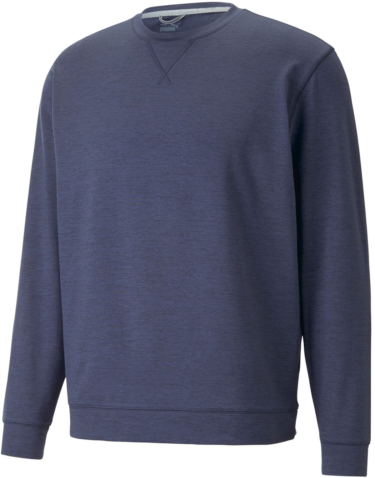 PUMA CLOUDPSUN Heather Crewneck Men's Golf Sweater - Blue, Size: Medium