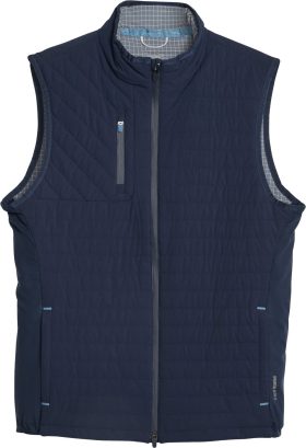 PUMA Scotia Quilted Men's Golf Vest - Blue, Size: Small