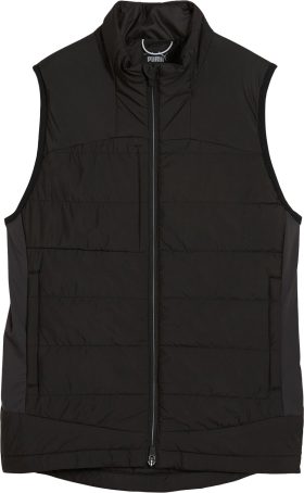 PUMA Women Kyley Quilted Golf Vest - Black, Size: Large