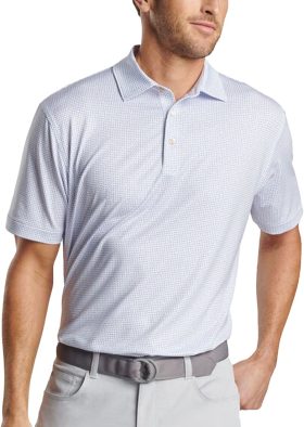 Peter Millar Daybreak Performance Jersey Men's Golf Polo - Blue, Size: Small