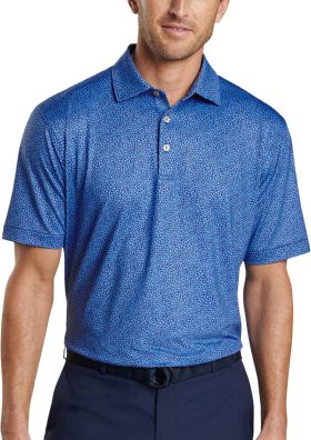 Peter Millar Luck Of The Irish Performance Jersey Men's Golf Polo - Blue, Size: X-Large