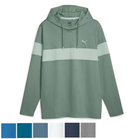 Puma MATTR Colorblock Golf Hoodie S/Eucalyptus/Green Fog