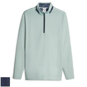 Puma x Liberty Golf 1/4 Zip S/Green Fog/Navy Blazer