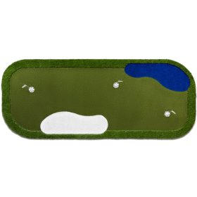 PurePutt Portable Golf Putting Green with Hazards - 12'x5'