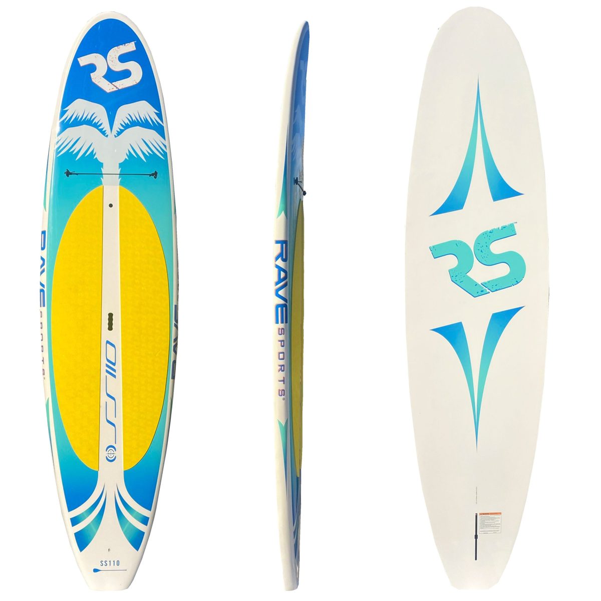 RAVE Sports Shoreline Palm Series SS110 SUP Stand-Up Paddleboard - Ocean Palm