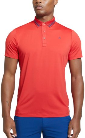 REDVANLY Cadman Men's Golf Polo Shirt - Red, Size: Large