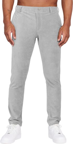 REDVANLY Collins Corduroy Pull-On Trouser Men's Golf Pants - Grey, Size: Medium (32-35)