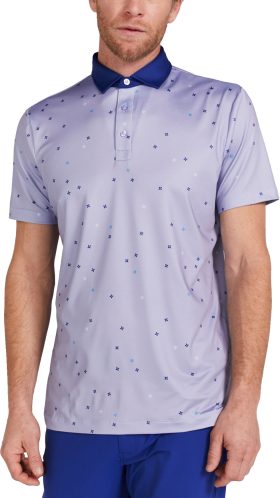 REDVANLY Savile Men's Golf Polo - Purple, Size: Small