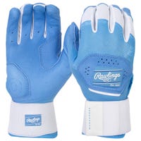 Rawlings Workhorse Compression Strap Youth Batting Gloves - 2025 Model in Columbia Blue Size Large