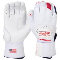 Rawlings Workhorse Compression Strap Youth Batting Gloves - 2025 Model in White Size Large