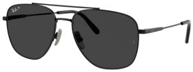 Ray-Ban William Titanium Sunglasses, Men's, Black/Black