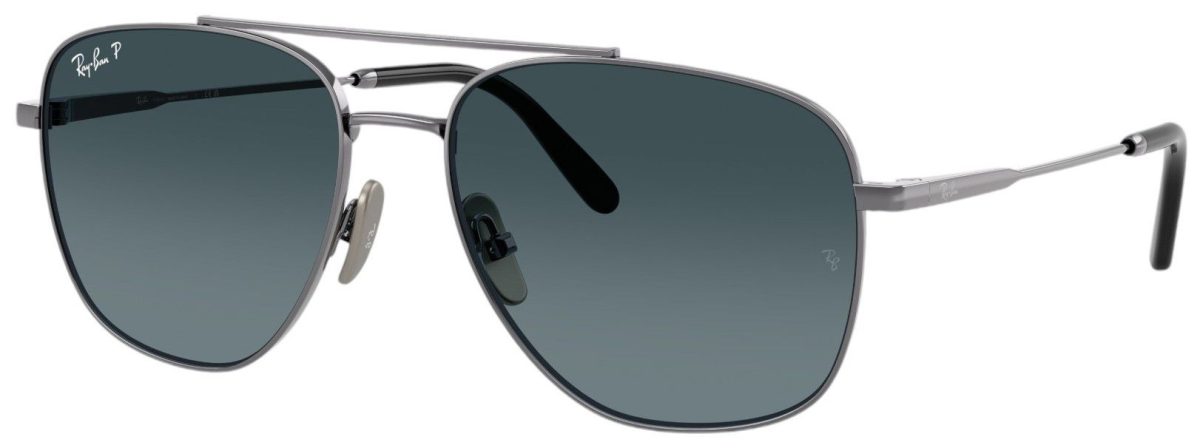 Ray-Ban William Titanium Sunglasses, Men's, Gunmetal/Blue