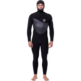 Rip Curl Flashbomb Heat Seeker 5/4 Hooded Zip-Free Wetsuit - Men's Black, LS