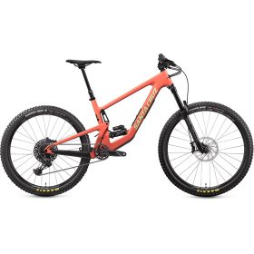 Santa Cruz Bicycles Bronson Carbon C GX Eagle AXS Mountain Bike Sockeye Salmon, L