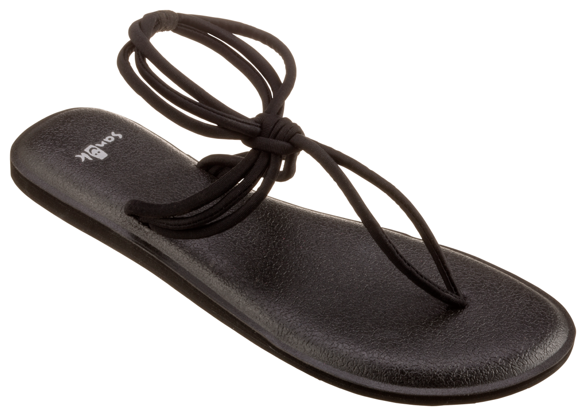 Sanuk Yoga Sunshine Sandals for Ladies - Black - 11 M