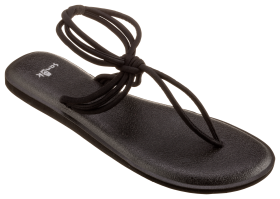 Sanuk Yoga Sunshine Sandals for Ladies - Black - 11 M