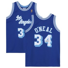 Shaquille O'Neal Los Angeles Lakers Autographed Royal Blue 1996-97 Mitchell & Ness Swingman Jersey