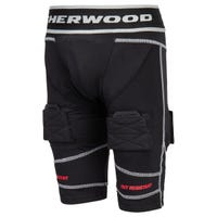 SherWood Rekker Cut Resistant Compression Junior Jock Shorts w/ Cup in Black Size Large