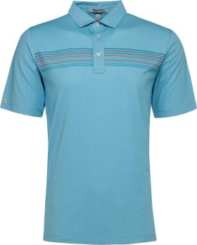 Straight Down Comp Stripe Men's Golf Polo - Blue, Size: Medium