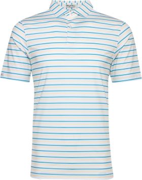 Straight Down Zuma Stripe Men's Golf Polo - Blue, Size: Medium