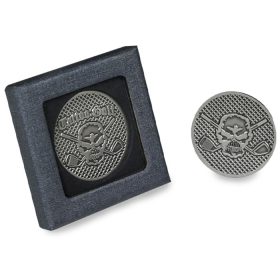 Tattoo Golf 40mm Laser Etched Metal Skull Golf Ball Marker