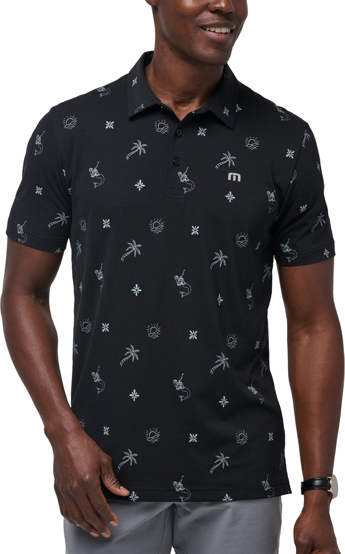 TravisMathew Cove Dive Men's Golf Polo - Black, Size: Small