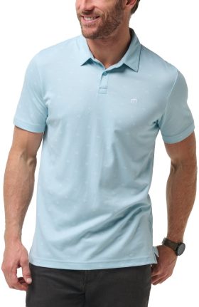 TravisMathew Final State Men's Golf Polo - Blue, Size: Large