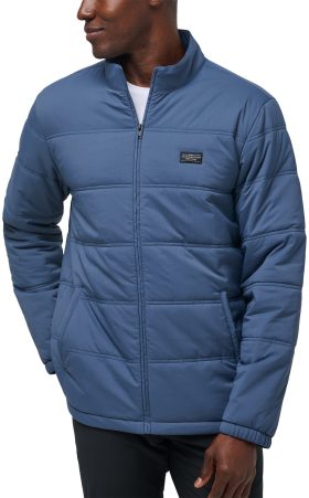 TravisMathew Palisades Puffer Men's Golf Jacket - Blue, Size: Small