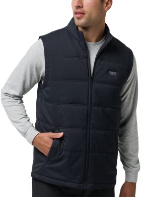 TravisMathew Palisades Puffer Men's Golf Vest - Black, Size: Small