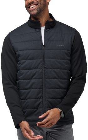 TravisMathew Point Of Sail Full Zip Men's Golf Jacket - Black, Size: Small