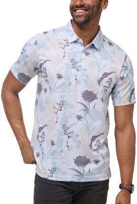 TravisMathew Tropical Fusion Men's Golf Polo - White, Size: Small