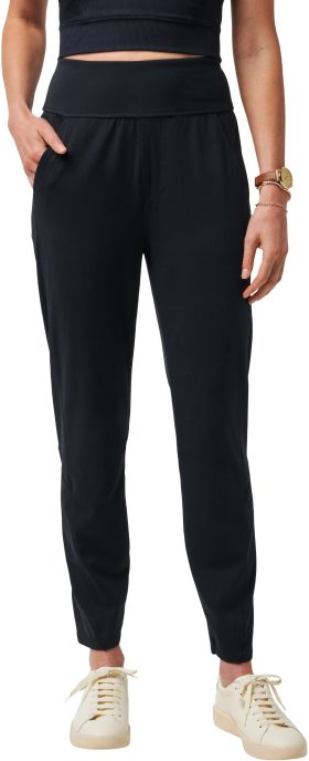 TravisMathew Womens Moveknit ResilIence Golf Pants - Black, Size: Medium