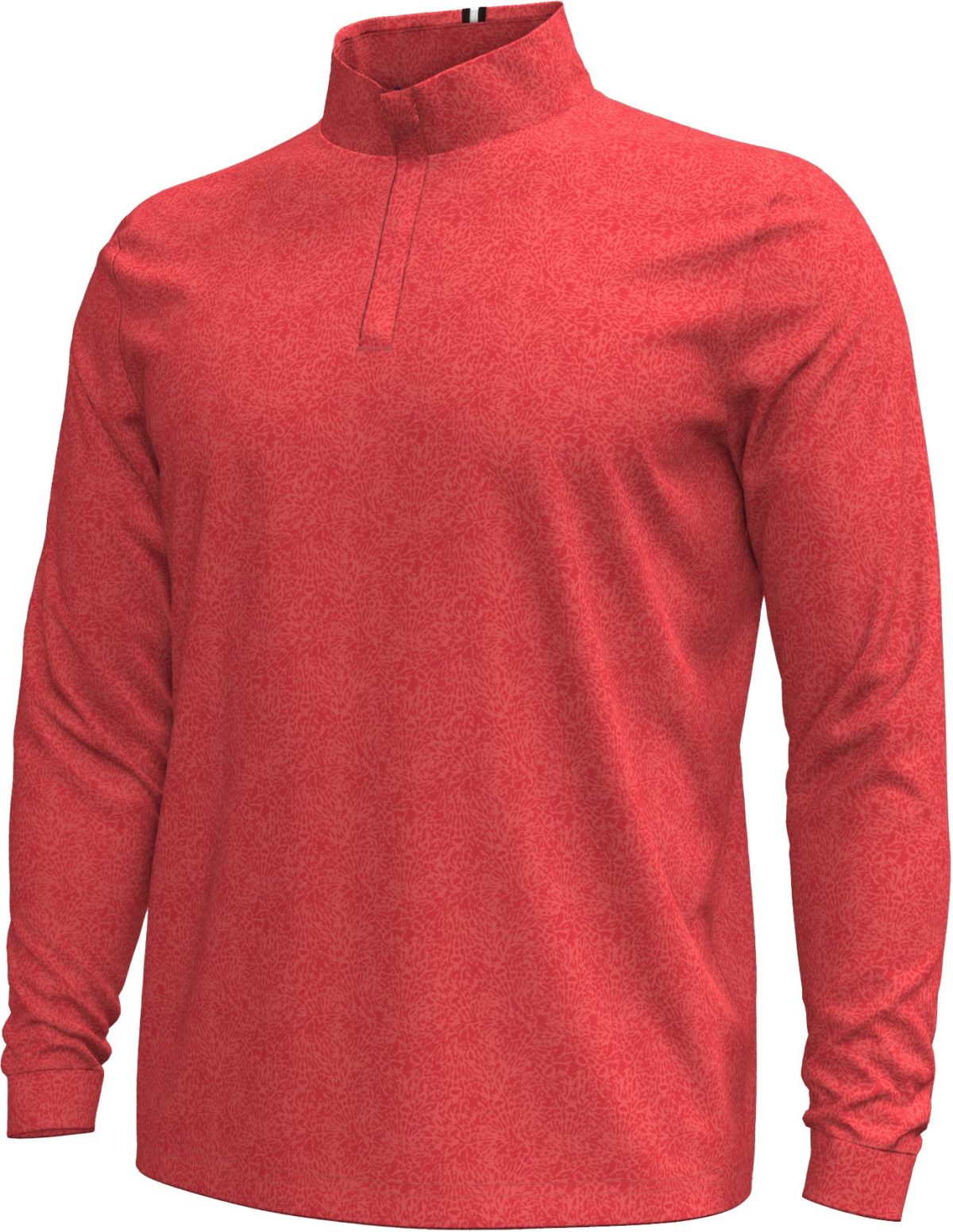 Under Armour Playoff 3.0 Print Quarter-Zip Men's Golf Pullover - Red, Size: Small