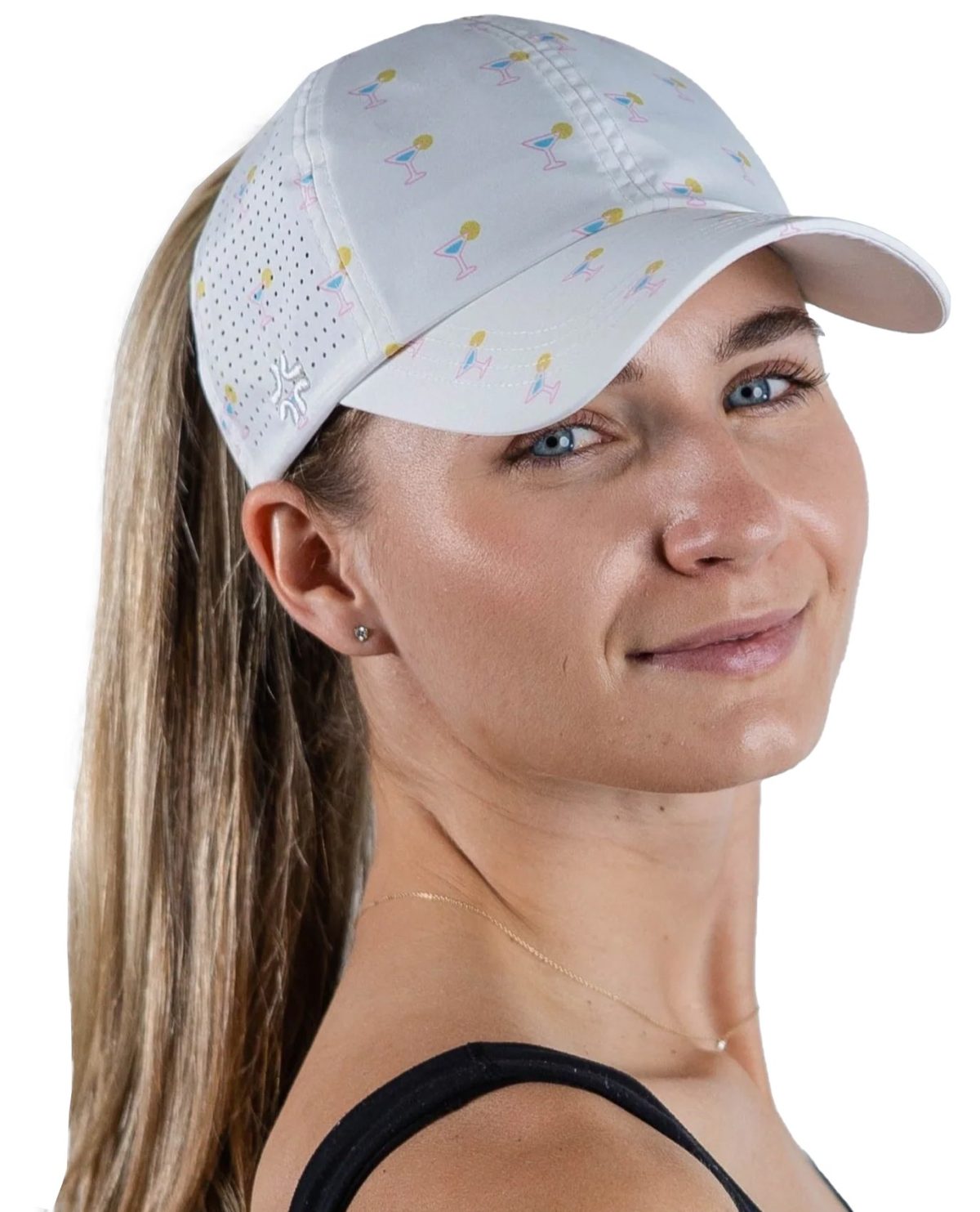 VIMHUE Womens Sun Goddess Tuck In Strap UPF 50+ Golf Hat - White