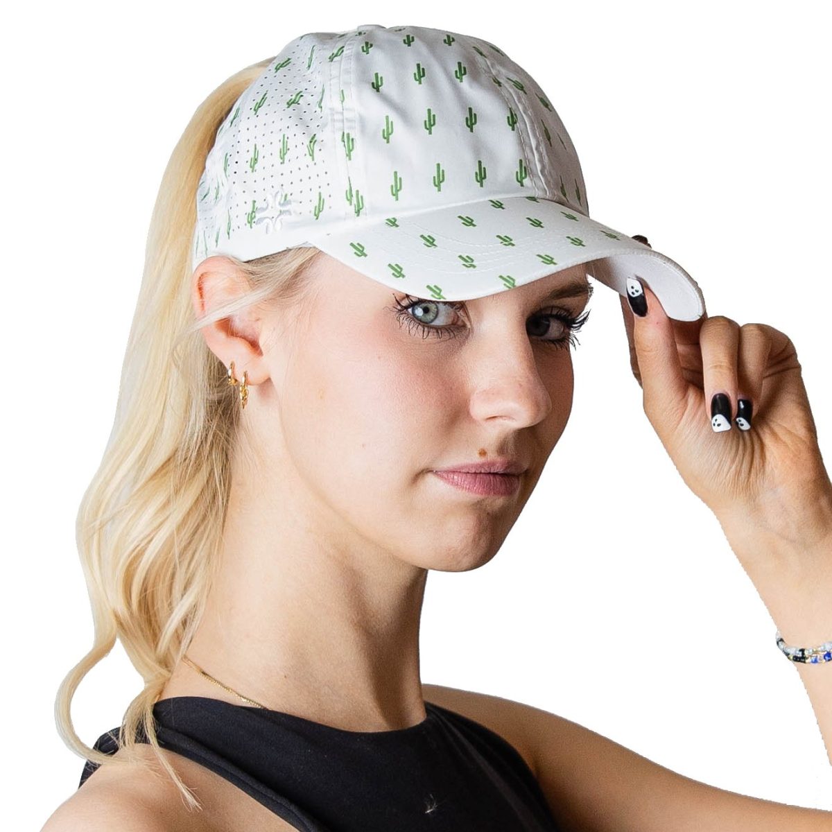 VIMHUE Womens Sun Goddess Tuck In Strap UPF 50+ Golf Hat - White