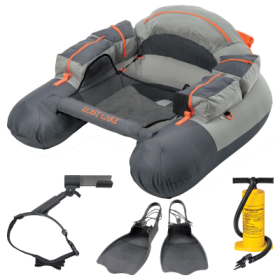 White River Fly Shop Lost Lake Float Tube Combo - Gray/Orange