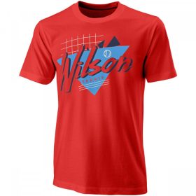 Wilson Men's Nostalgia Tech Tennis Tee (Infrared/White)