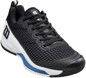 Wilson Men's Rush Pro 4.5 Tennis Shoes (Black/White/Ensign Blue)