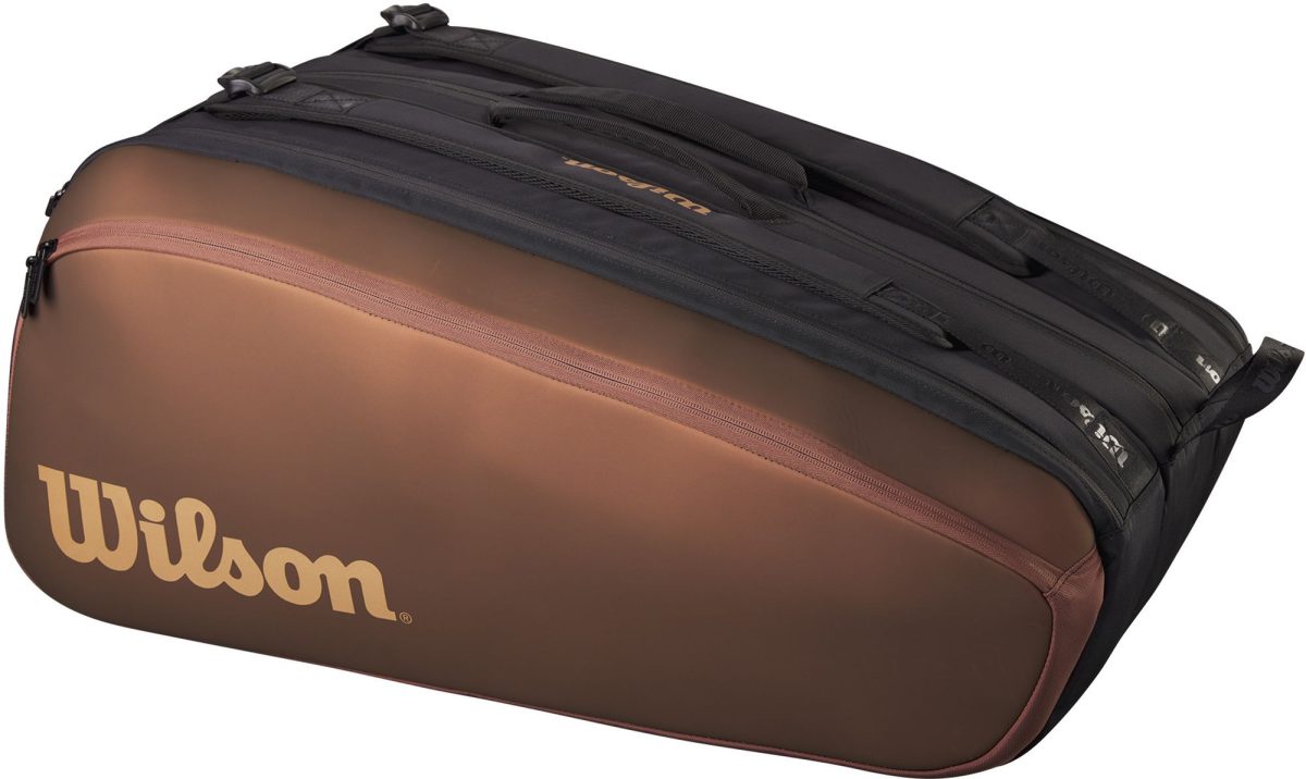 Wilson Super Tour Pro Staff v14 15 Pack Tennis Bag (Copper/Black)