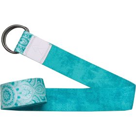 Yoga Design Lab Yoga Strap Mandala Turquoise, One Size