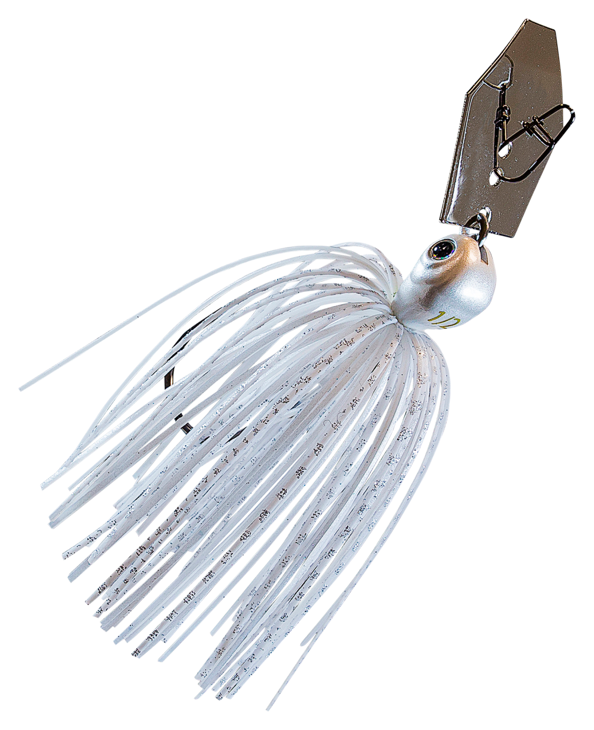 Z-Man Chatterbait Jack Hammer Evergreen Custom Bladed Jig - White - 3/4 oz.