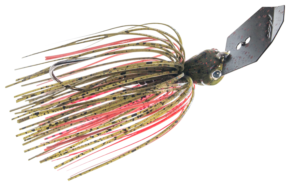 Z-Man Chatterbait JackHammer Evergreen Custom Bladed Jig - 1/2 oz. - Hite's Hot Craw