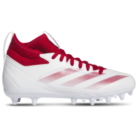 adidas Boys adidas Adizero Impact .2 Mid Jr - Boys' Grade School Football Shoes White/Team Power Red/White Size 6.0