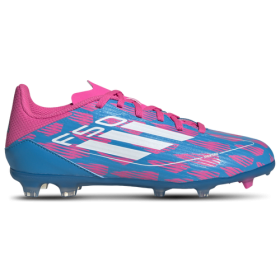 adidas Boys adidas F50 League FG - Boys' Grade School Soccer Shoes Solar Blue/White/Solar Pink Size 6.0