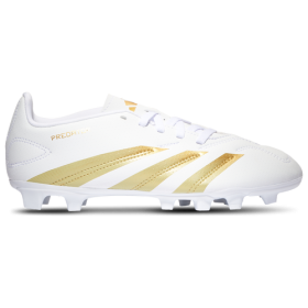 adidas Boys adidas Predator Club L FXG Jr - Boys' Grade School Soccer Shoes White/Gold Size 4.5