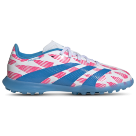 adidas Boys adidas Predator League Turf - Boys' Grade School Soccer Shoes White/Solar Blue/Solar Pink Size 5.0