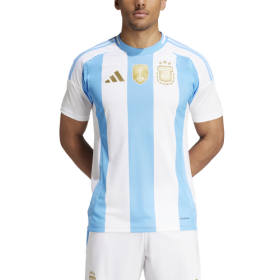 adidas Mens Argentina adidas Argentina 2024 Home Soccer Jersey - Mens White/Blue Burst Size S