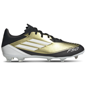 adidas Mens adidas F50 League FG Messi - Mens Soccer Shoes Gold Metallic/White Size 11.0